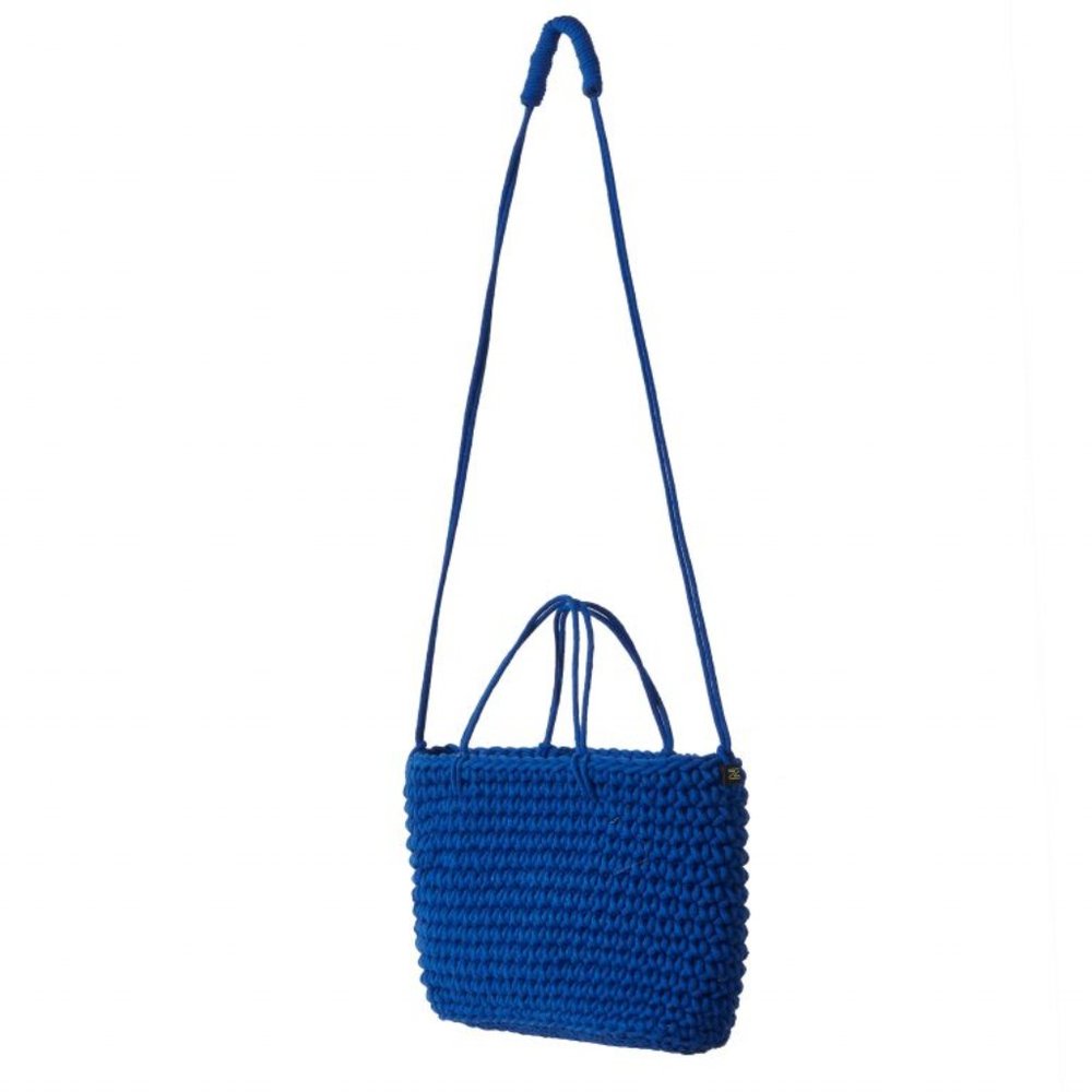 Nannacay Alexandra Galactics Knit Crossbody Satchel in Ocean Blue